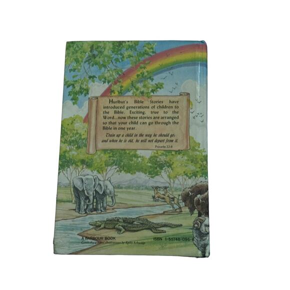Bedtime Bible Story Book VTG 1989 HC Kids Jesse L. Hurlbut 365 Days READ NOTE - Picture 3 of 8